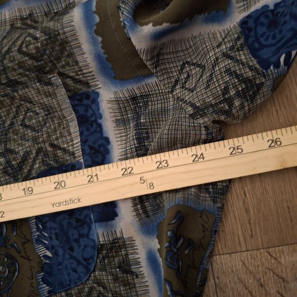 Selected By Kelin Collection Vintage Mens XL Long Sleeve Shirt Blue Brown Tan - Picture 7 of 8